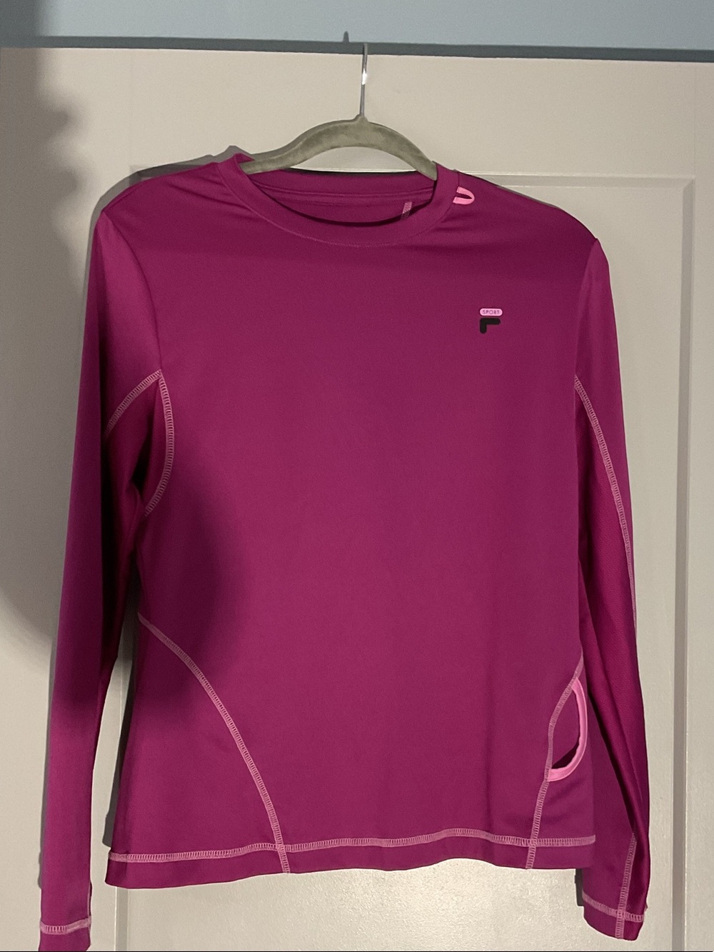 FILA Magenta Long Sleeve Athletic Top